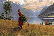 Girl with Green Birch Twigs
